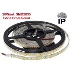 Tira LED 5 mts Flexible 100W 980 Led SMD 2835 IP65 Blanco Frío, Serie Profesional